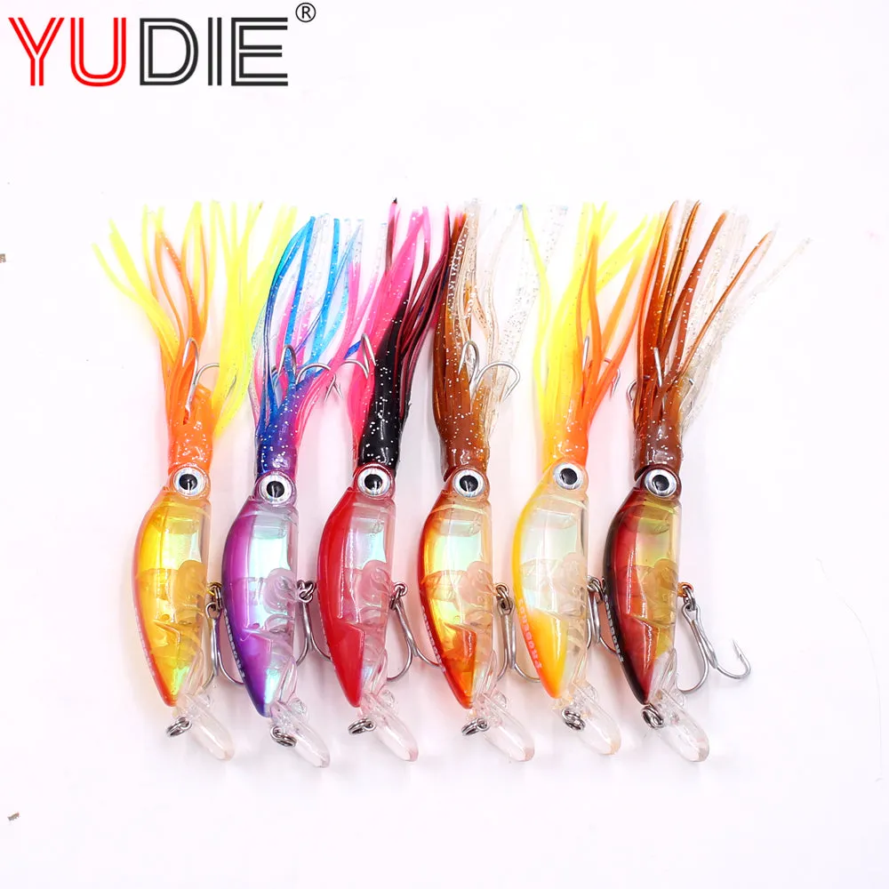 1PCS Octopus Crank Swings Squid Bait 17cm 18.5g For Artificial 6 Color Hard Bait Tuna Sea Fishing Wobblers Spinner Tools Allure