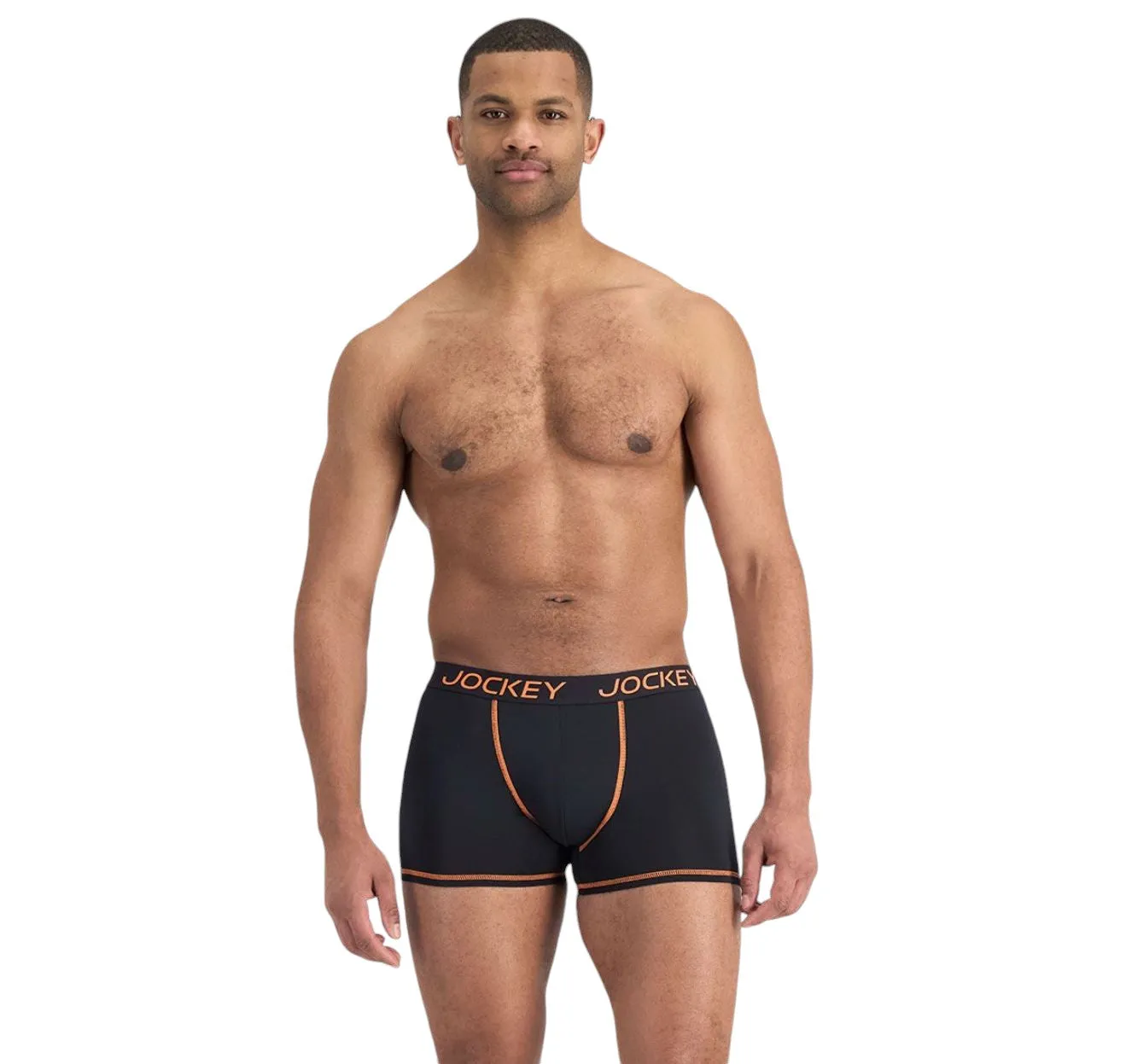 2 x Mens Jockey Performance Active Micro Trunks Black Underwear