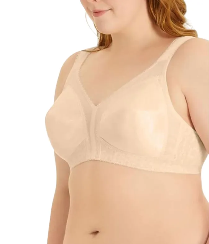 2 x Playtex Womens 18 Hour Comfort Strap Natural Beige Wirefree Bra