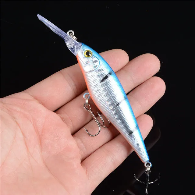 2017 Hot Sale 10 Colors 11cm 10.5g Hard Bait Minnow Fishing lures Bass 4# Hooks Good Quality