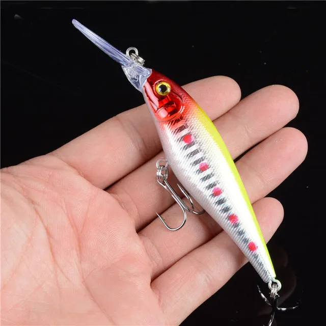 2017 Hot Sale 10 Colors 11cm 10.5g Hard Bait Minnow Fishing lures Bass 4# Hooks Good Quality