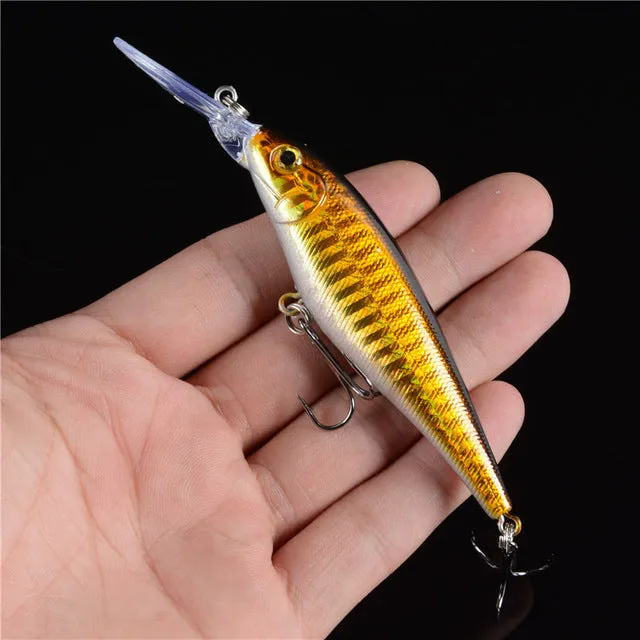 2017 Hot Sale 10 Colors 11cm 10.5g Hard Bait Minnow Fishing lures Bass 4# Hooks Good Quality