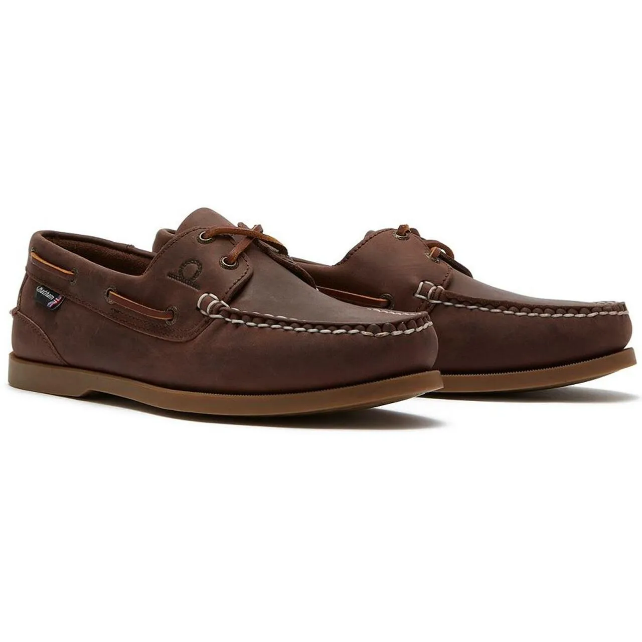 50% OFF - CHATHAM Mens Deck II G2 Leather Boat Shoes - Chocolate - Size: UK 11