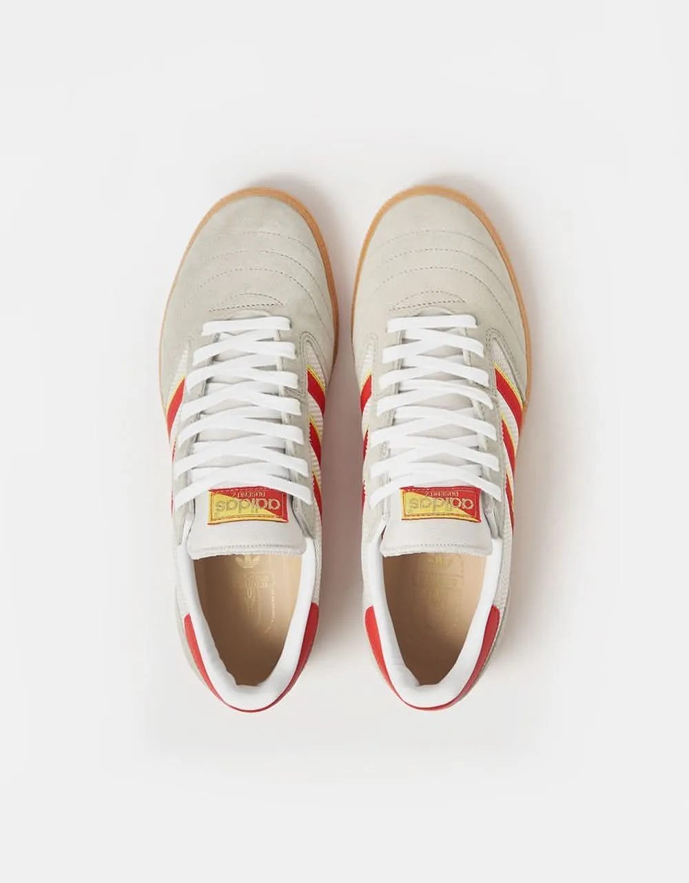 adidas Busenitz Vintage Skate Shoes - Feather Grey/Red/Orbit Grey