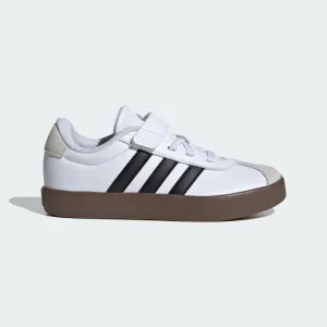 ADIDAS KID'S VL COURT 3.0 HOOK N' LOOP WHITE/BLACK SNEAKER SHOES