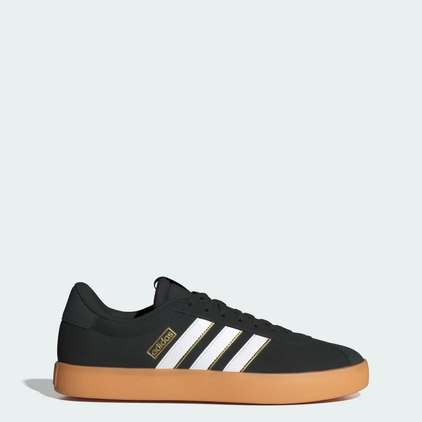 ADIDAS MEN'S VL COURT 3.0 BLACK/GUM SNEAKER SHOES