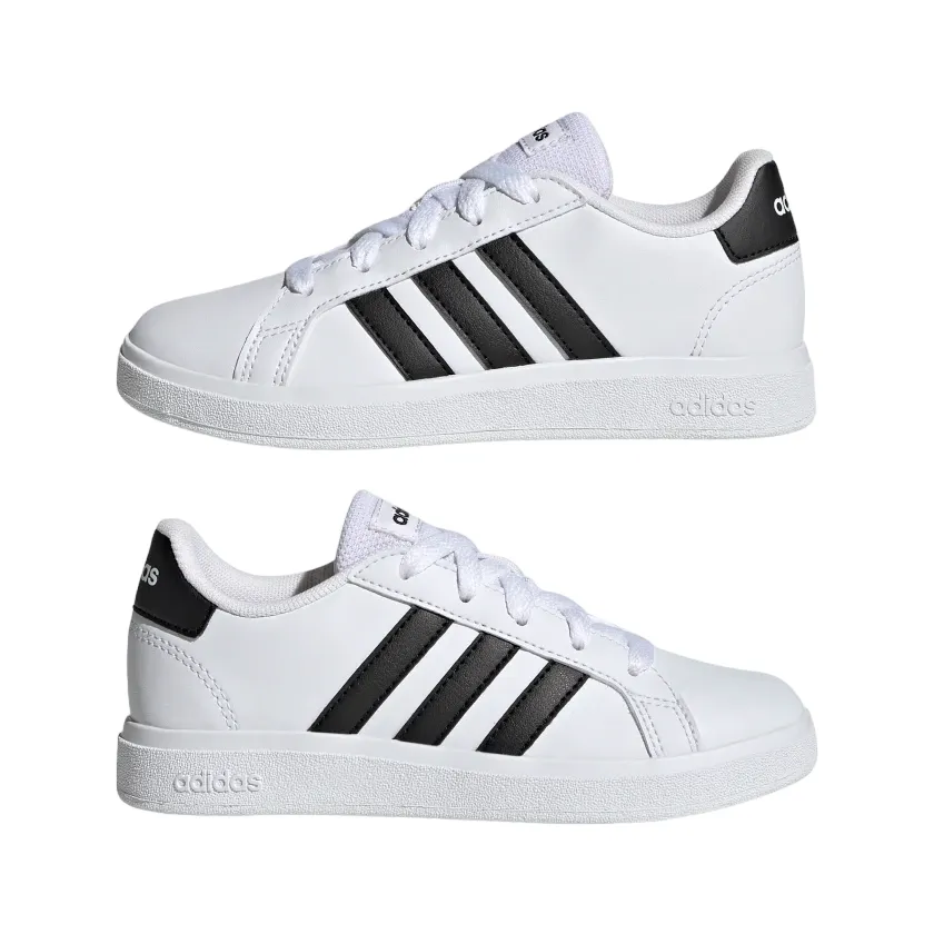 Adidas scarpa sneakers da ragazzi Grand Court 2.0 K GW6511 bianco nero