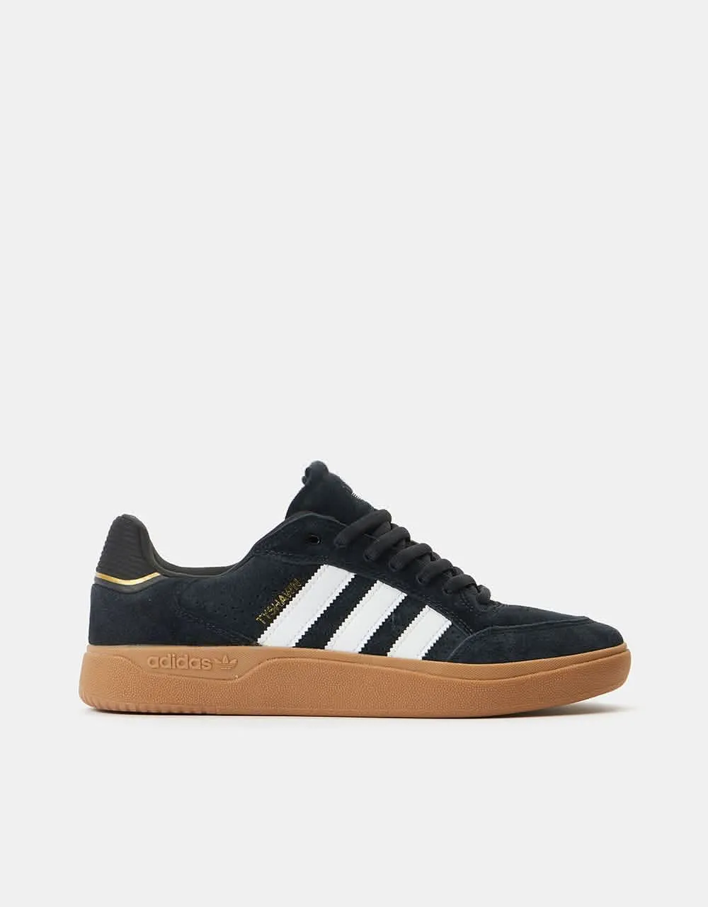 adidas Tyshawn Low Skate Shoes - Core Black/White/Gum