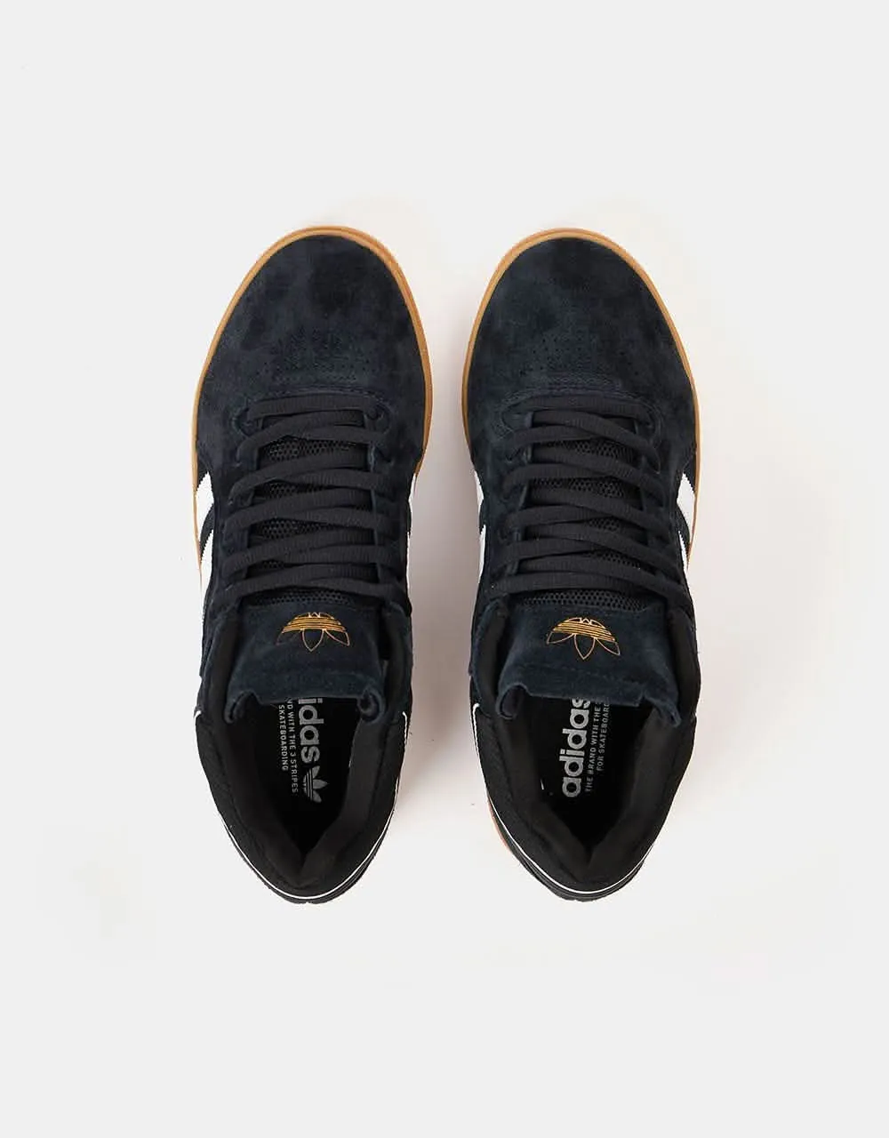 adidas Tyshawn Skate Shoes - Core Black/White/Gold Metallic