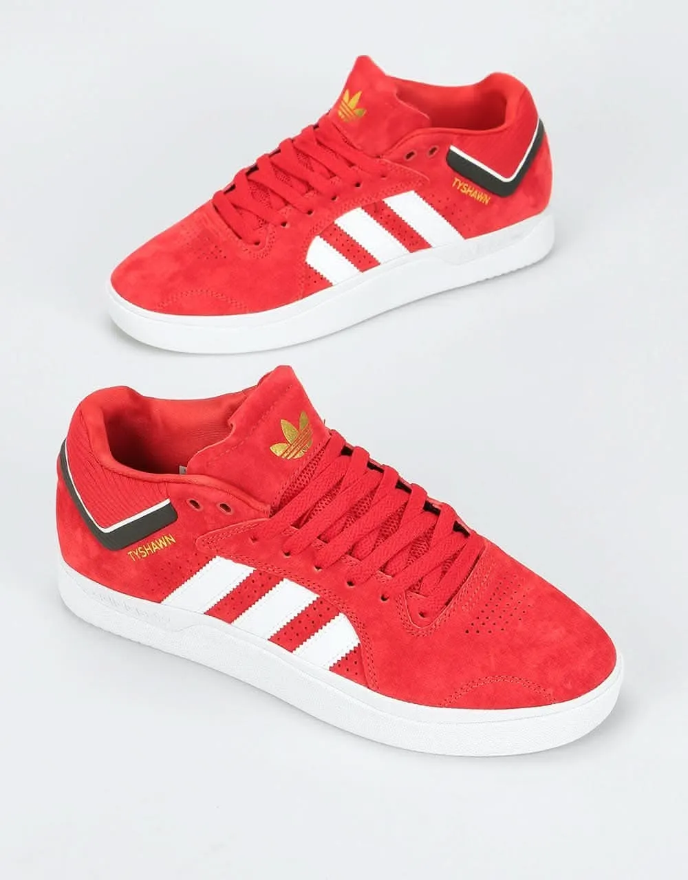 adidas Tyshawn Skate Shoes - Scarlet/White/Core Black