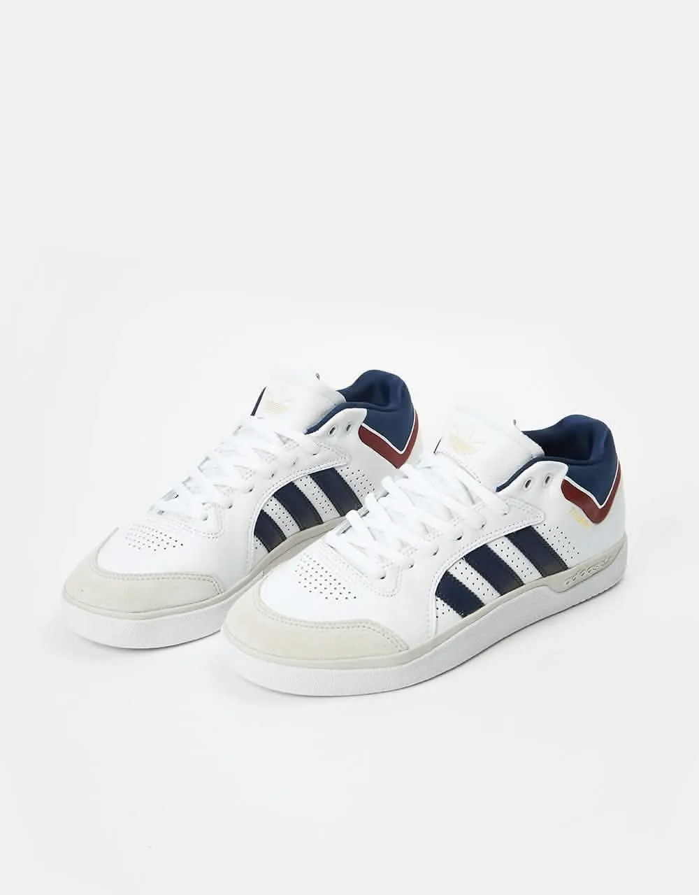 adidas Tyshawn Skate Shoes - White/Collegiate Navy/Grey