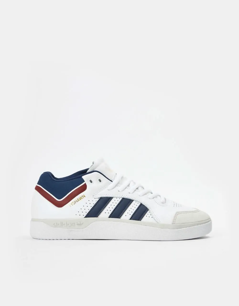 adidas Tyshawn Skate Shoes - White/Collegiate Navy/Grey