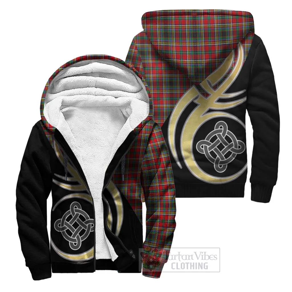 Anderson of Arbrake Tartan Sherpa Hoodie with Family Crest and Celtic Symbol Style