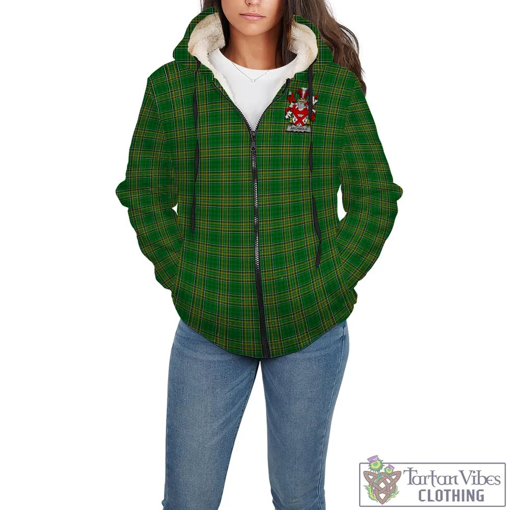 Archbold Irish Clan Tartan Sherpa Hoodie with Coat of Arms