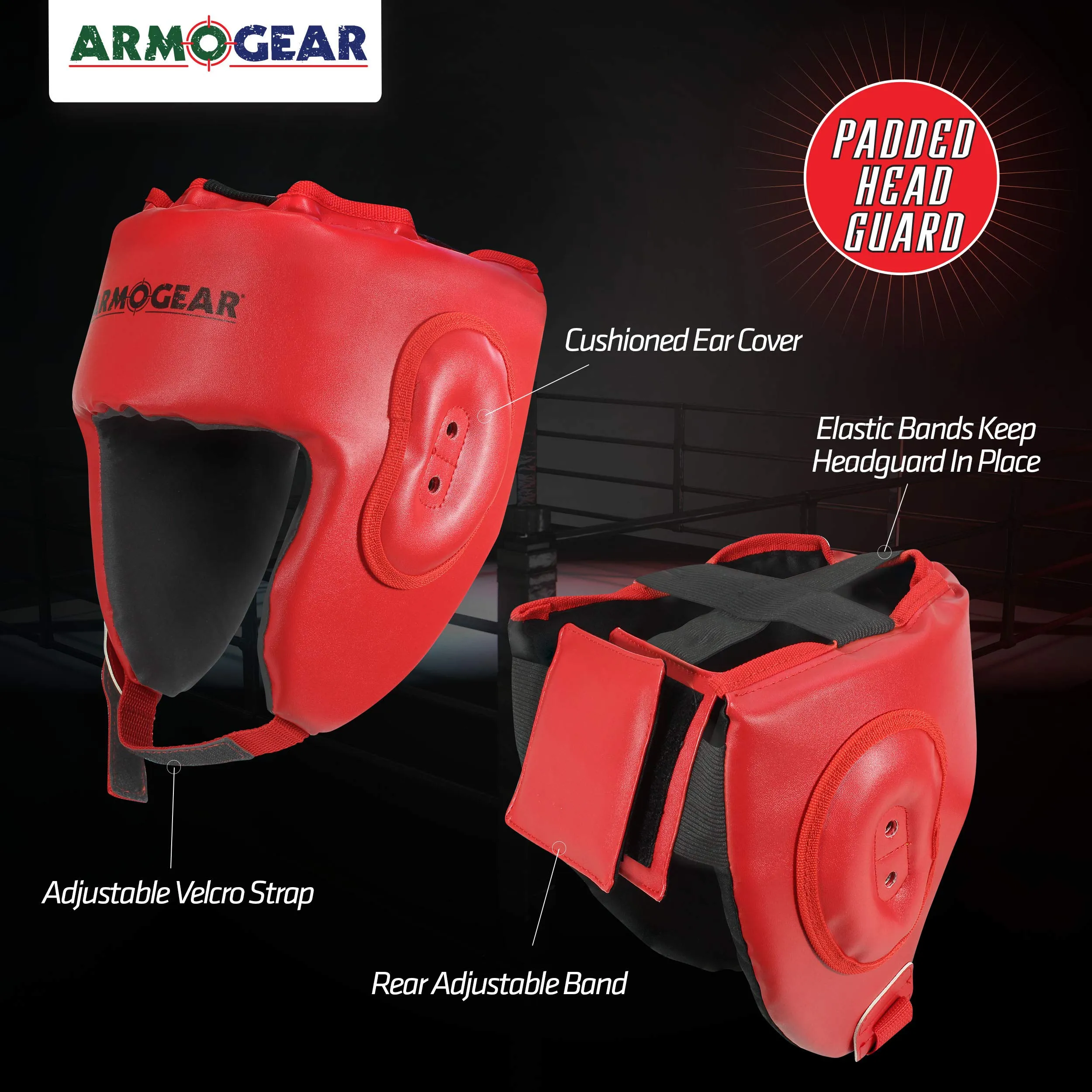 ArmoGear Boxing Helmet | Adjustable Cushioned Boxing Helmet | Boxing Headgear for Kids