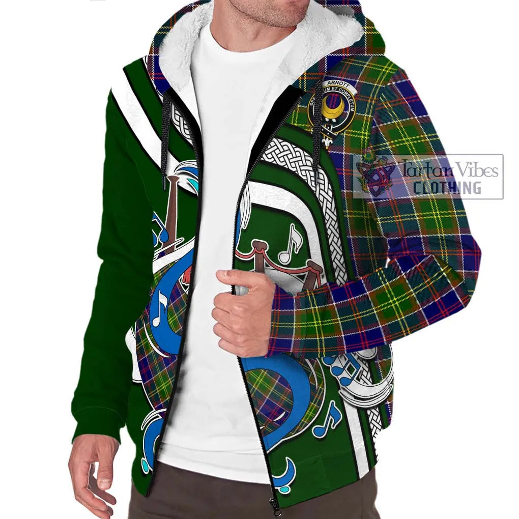 Arnott Tartan Sherpa Hoodie with Epic Bagpipe Style