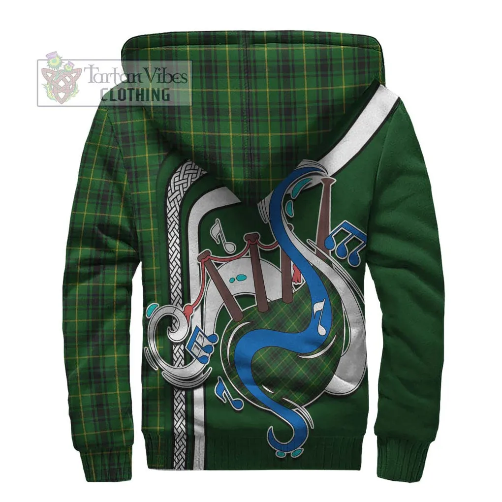 Arthur Tartan Sherpa Hoodie with Epic Bagpipe Style