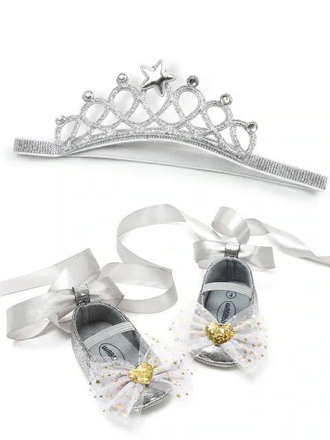 Baby Little Princess Crown Headband and Shoes Set