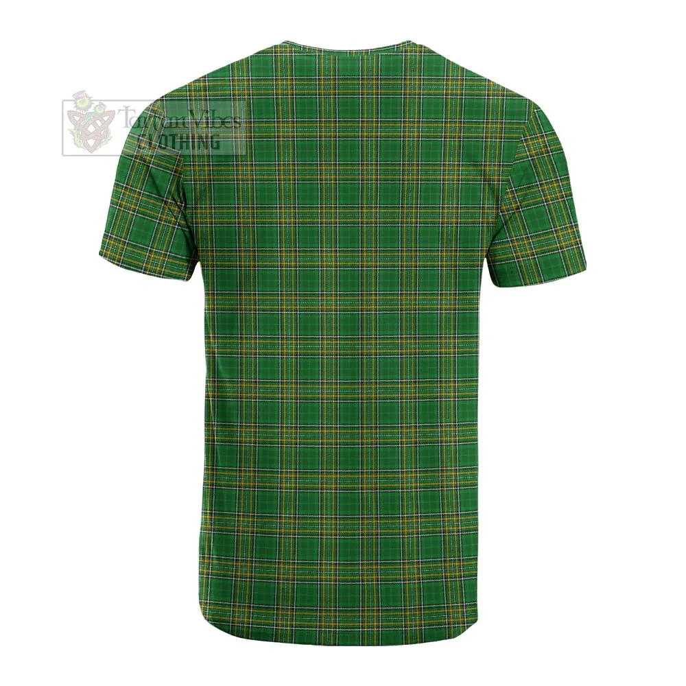 Bagwell Irish Clan Tartan Cotton T-shirt with Coat of Arms