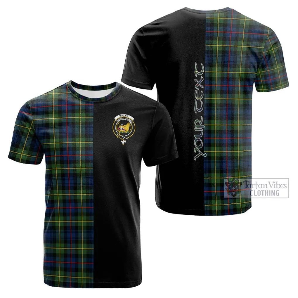 Bailey Modern Tartan Cotton T-shirt with Family Crest and Half Of Me Style