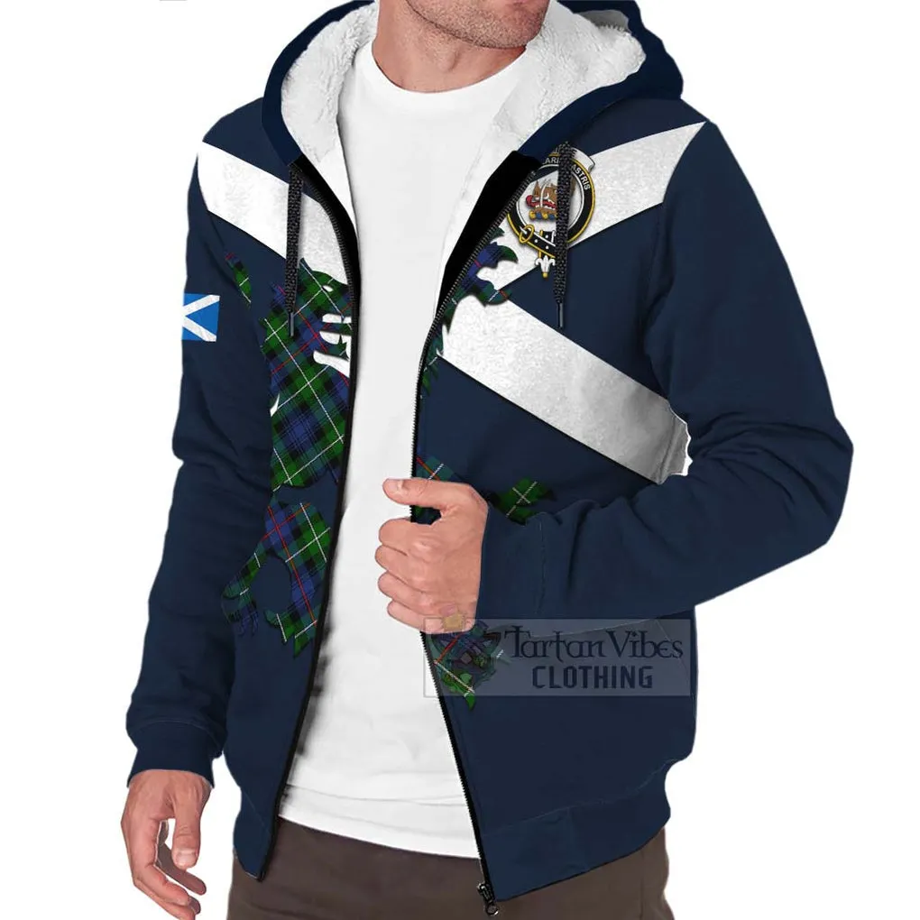 Baillie (Bailey) Tartan Lion Rampant Sherpa Hoodie  Proudly Display Your Heritage with Alba Gu Brath and Clan Name