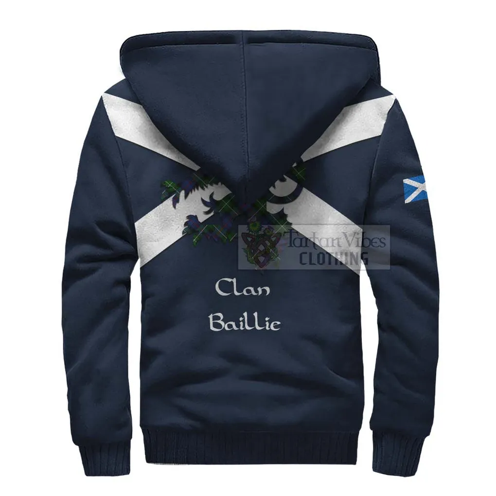 Baillie (Bailey) Tartan Lion Rampant Sherpa Hoodie  Proudly Display Your Heritage with Alba Gu Brath and Clan Name