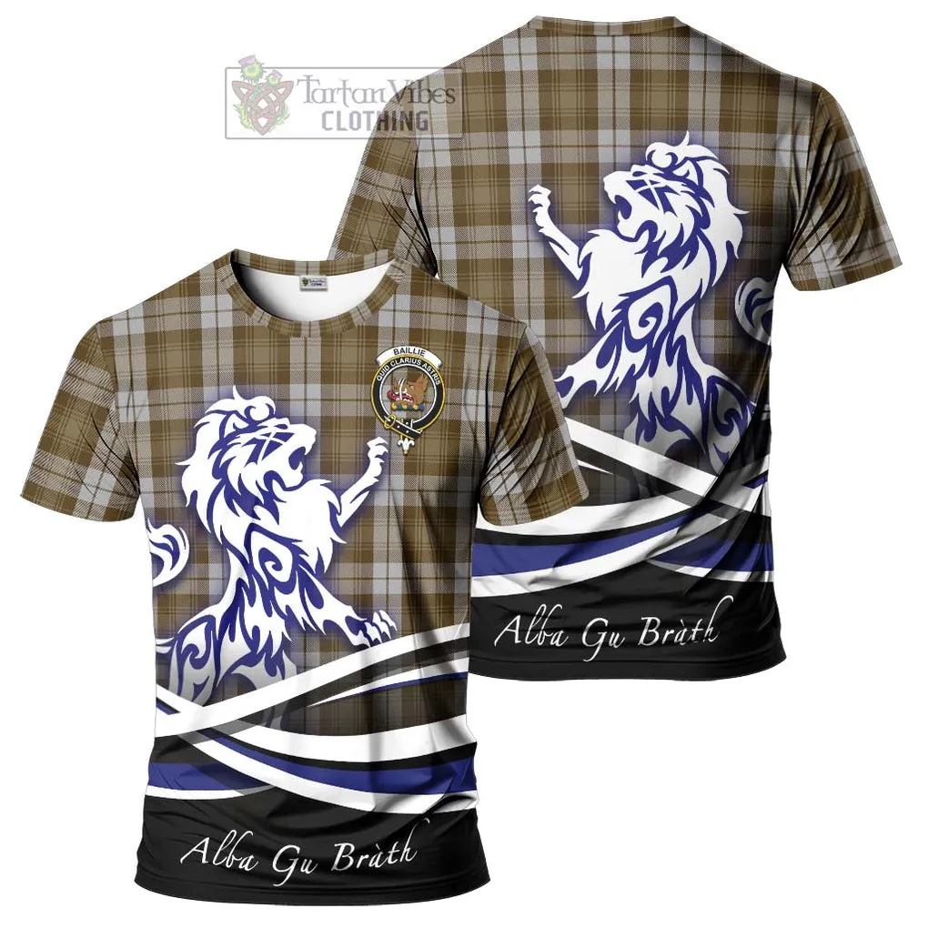 Baillie Dress Tartan Cotton T-shirt with Alba Gu Brath Regal Lion Emblem