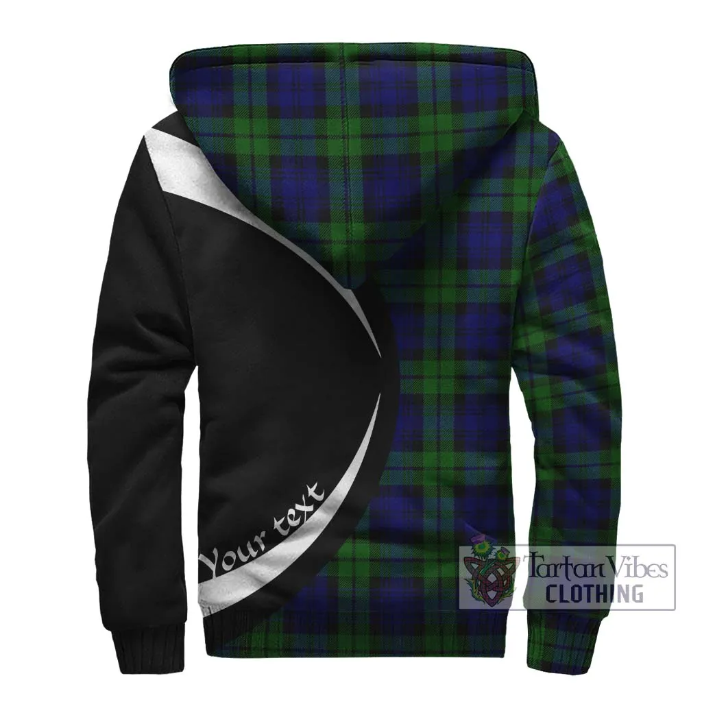 Bannatyne Tartan Sherpa Hoodie with Family Crest Circle Style