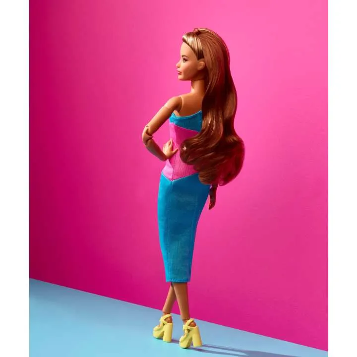 Barbie - Barbie Looks Doll - Brunette with Color Block Midi Dress