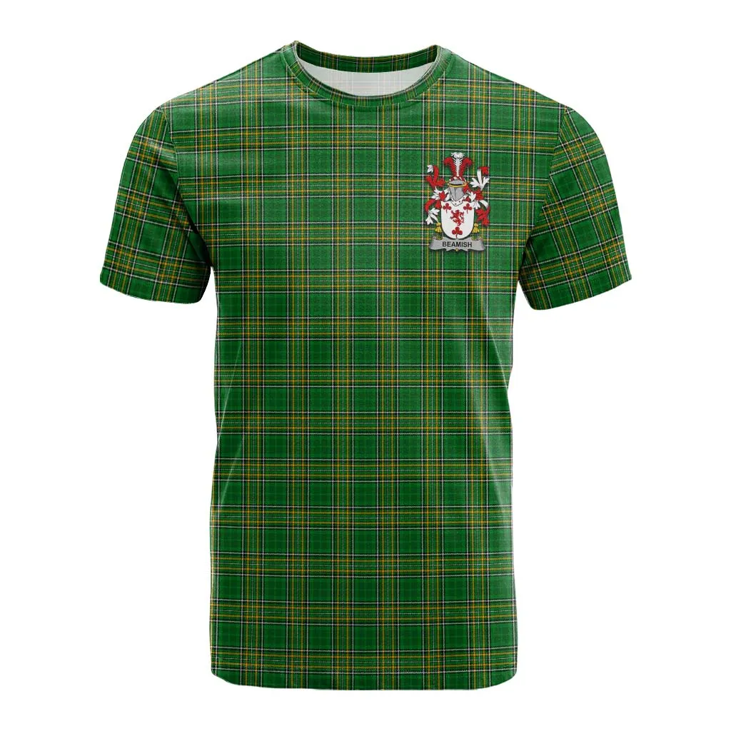 Beamish Irish Clan Tartan Cotton T-shirt with Coat of Arms