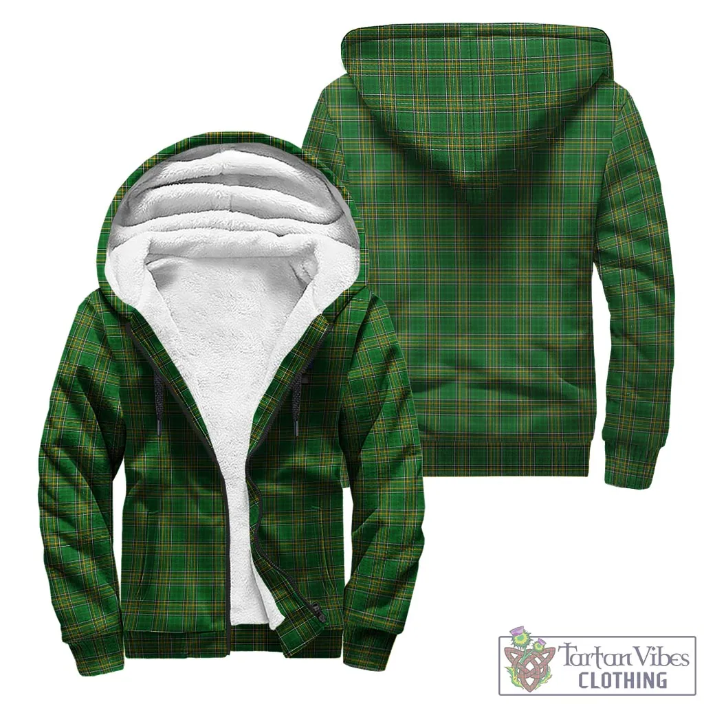 Beaumont Irish Clan Tartan Sherpa Hoodie with Coat of Arms