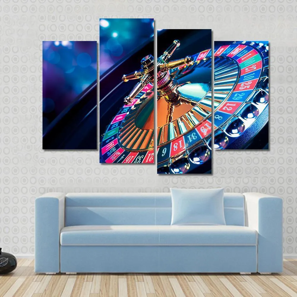 Beautiful Casino Roulette Canvas Wall Art