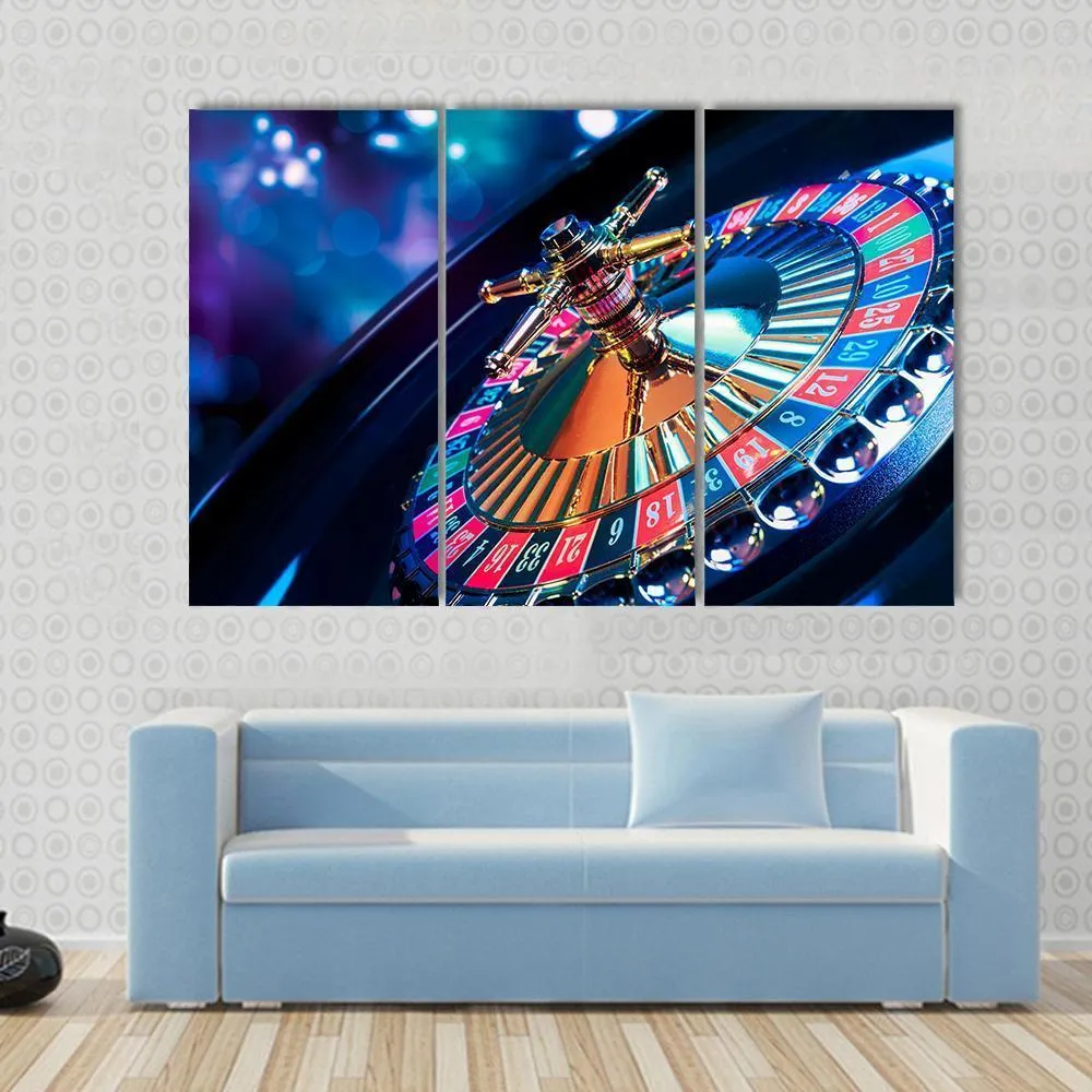 Beautiful Casino Roulette Canvas Wall Art