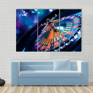 Beautiful Casino Roulette Canvas Wall Art