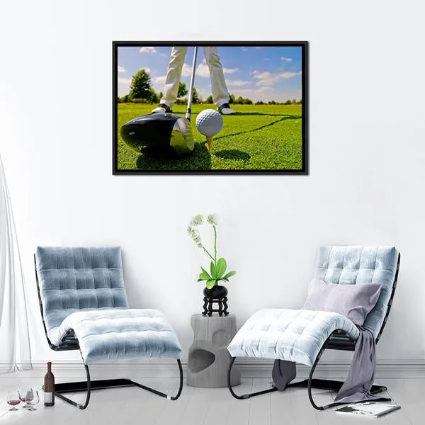 Beautiful Golf Player Canvas Wall Art