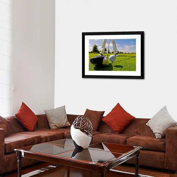 Beautiful Golf Player Canvas Wall Art