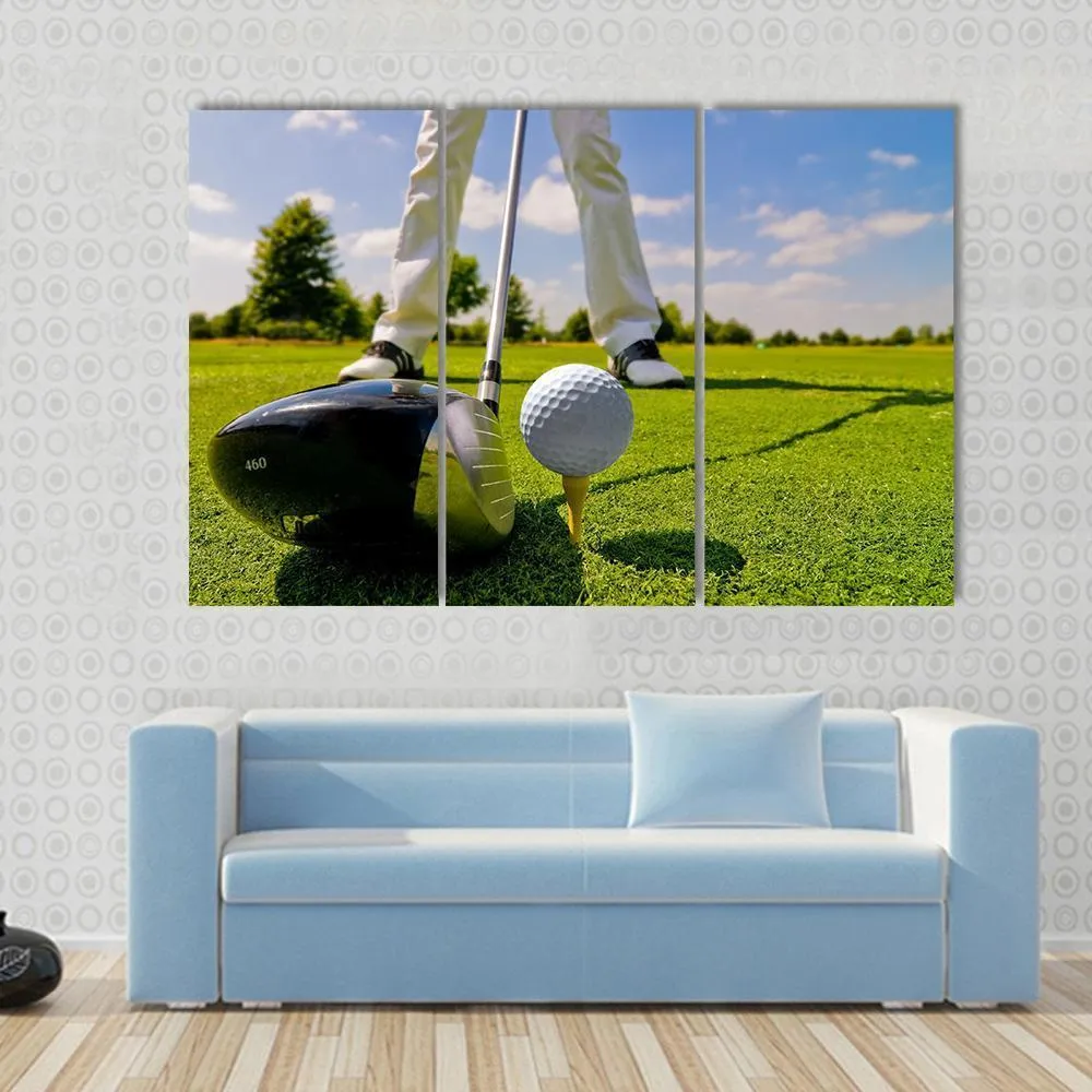 Beautiful Golf Player Canvas Wall Art