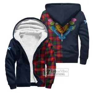 Belsches Tartan Sherpa Hoodie Alba with Scottish Lion Royal Arm Half Style