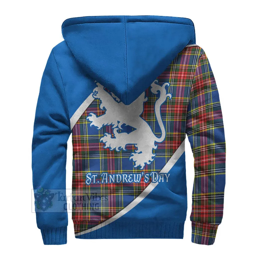 Bethune Family Crest Tartan Sherpa Hoodie Celebrate Saint Andrew's Day in Style