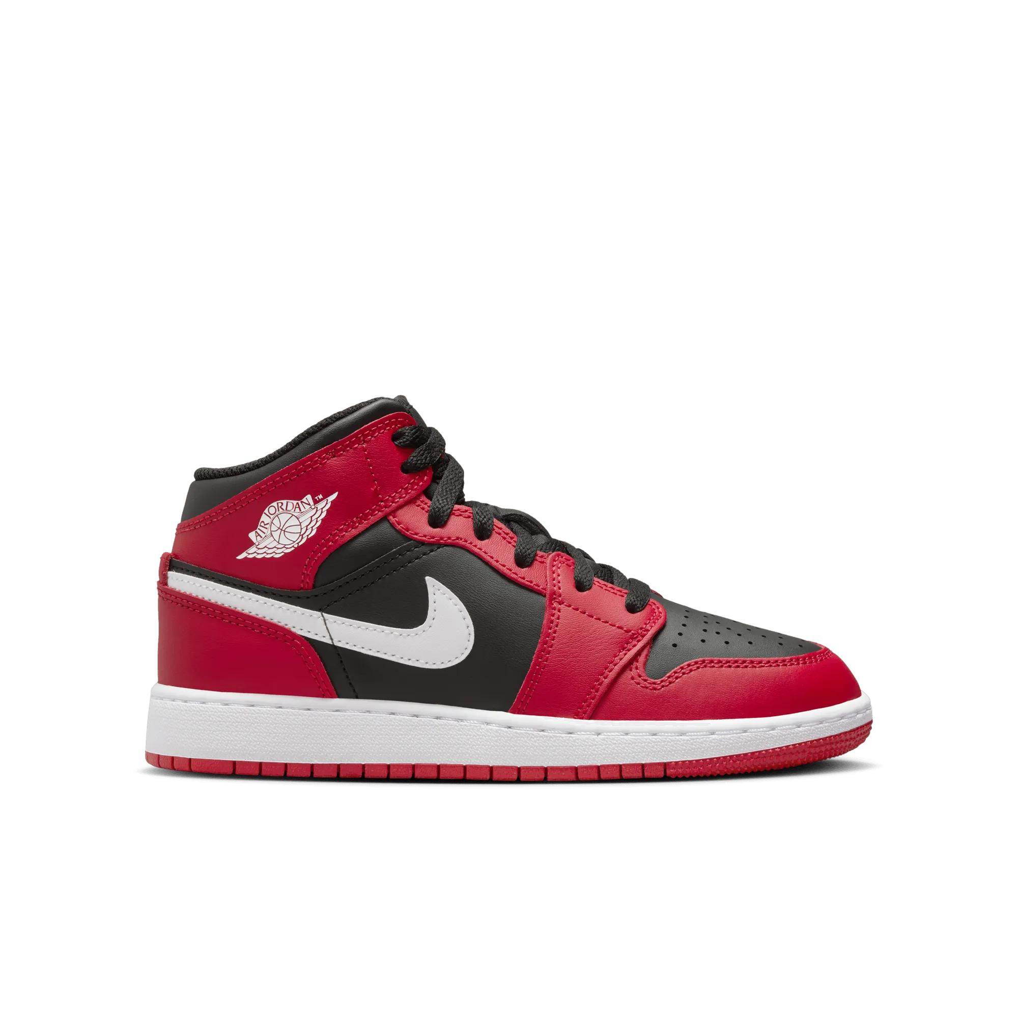 Big Kids' Air Jordan 1 Mid "Gym Red Black White"