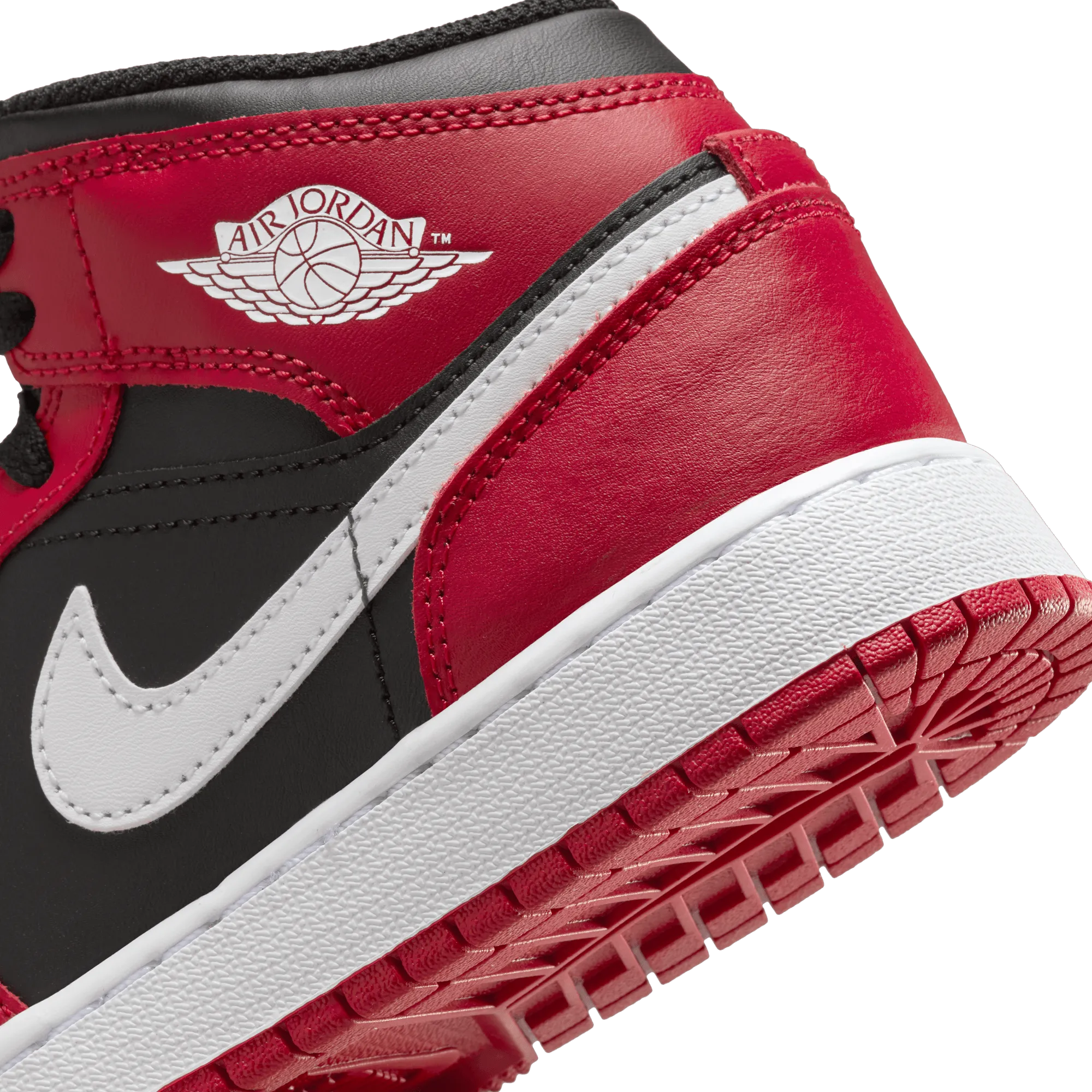 Big Kids' Air Jordan 1 Mid "Gym Red Black White"