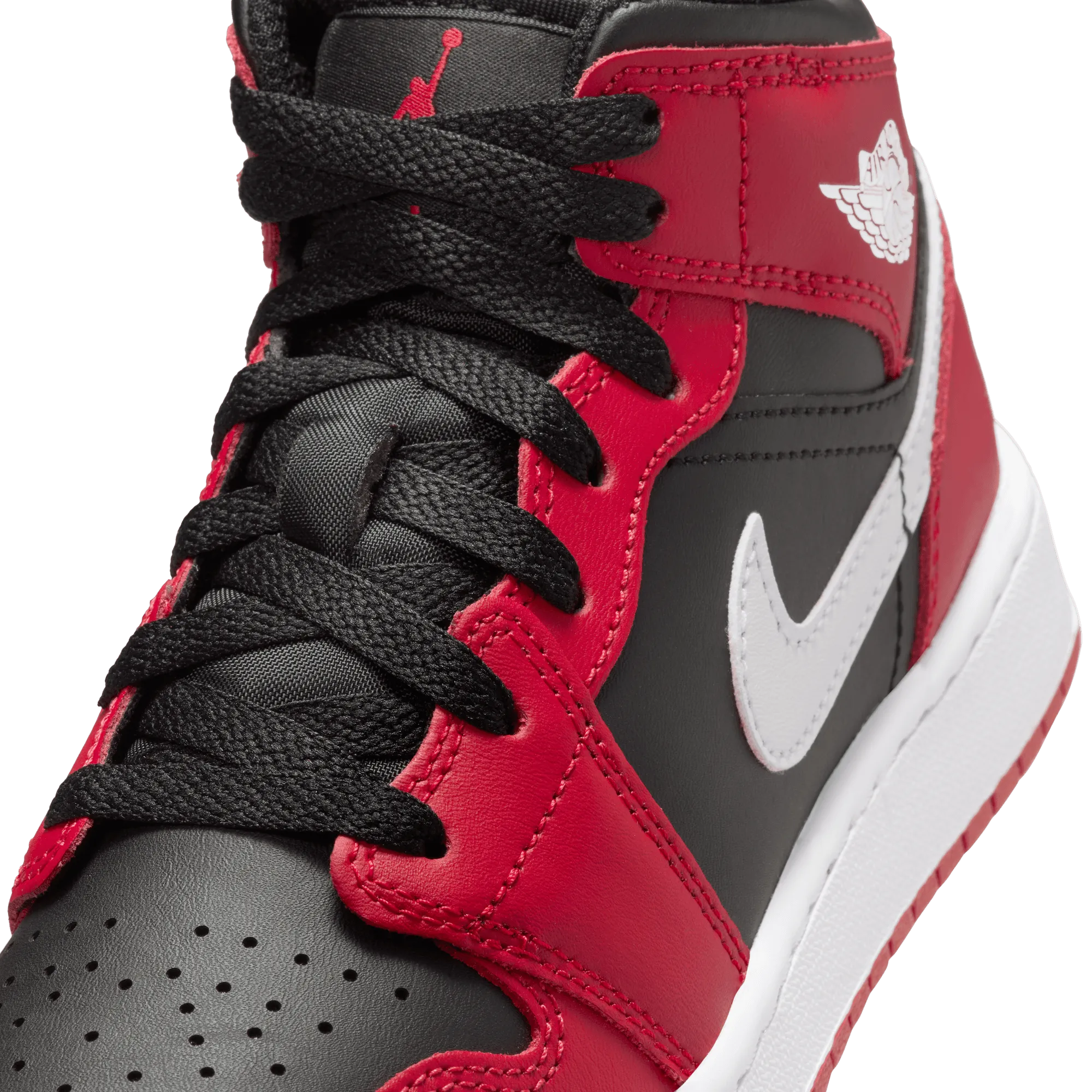 Big Kids' Air Jordan 1 Mid "Gym Red Black White"