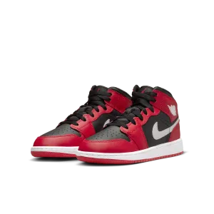 Big Kids' Air Jordan 1 Mid "Gym Red Black White"