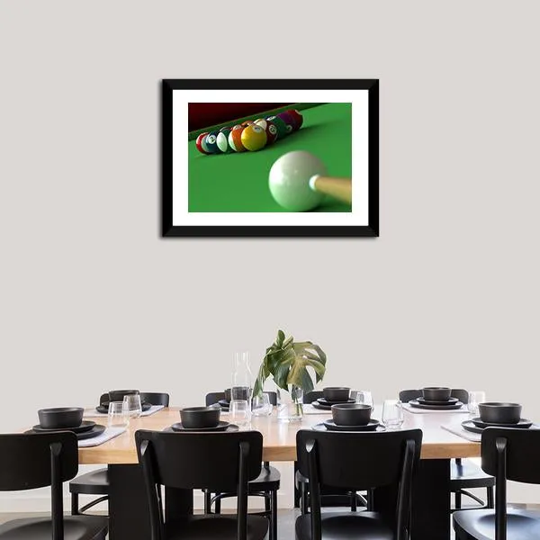 Billiard Balls & Table Canvas Wall Art