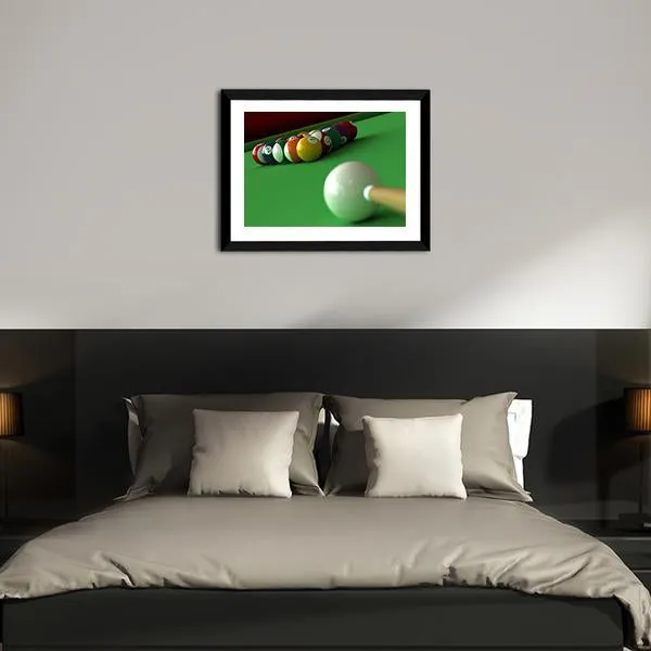 Billiard Balls & Table Canvas Wall Art