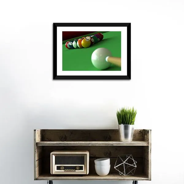 Billiard Balls & Table Canvas Wall Art