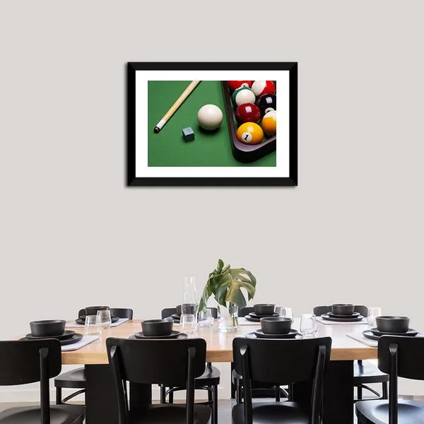 Billiard Equipment Canvas Wall Art