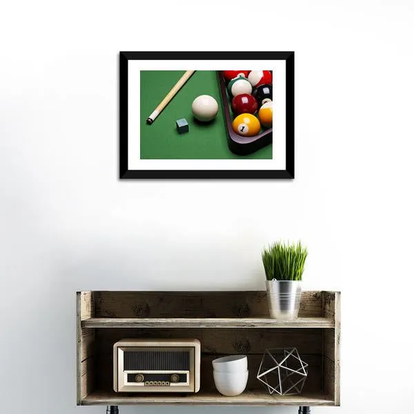 Billiard Equipment Canvas Wall Art