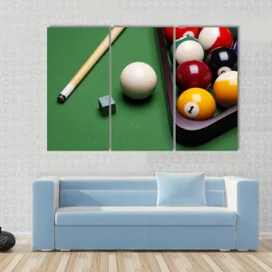 Billiard Equipment Canvas Wall Art