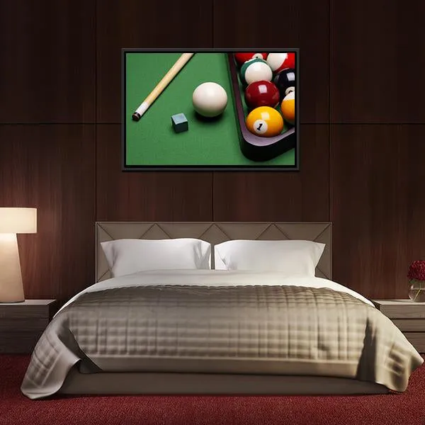 Billiard Equipment Canvas Wall Art